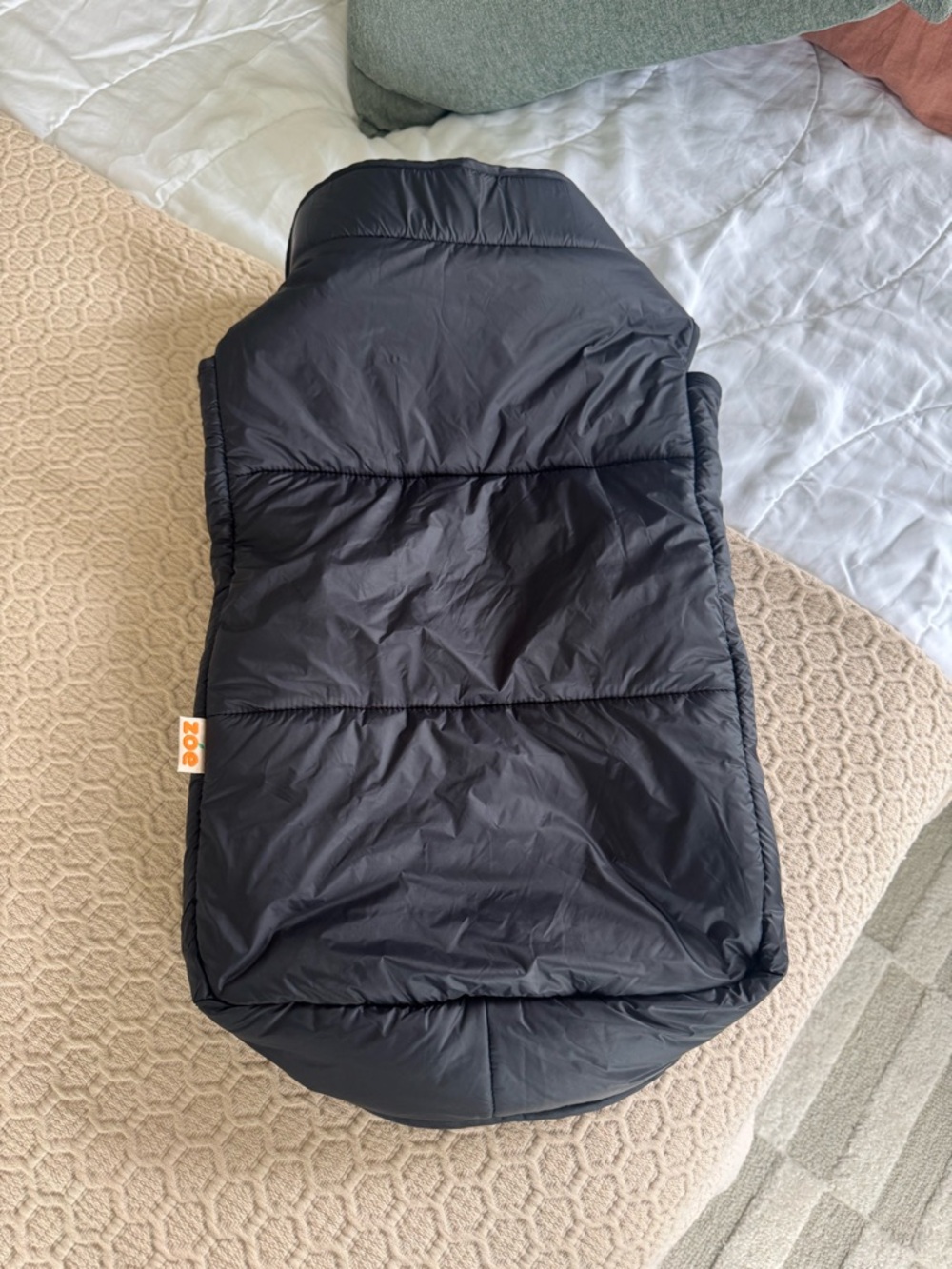 Black Puffer Stroller Footmuff